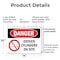 Signmission Oxygen Cylinders On Site Danger Sign, Plastic, 14in W x 10in L, 2PK OS-2PACK-DS-P-1014-L-2057 - alternate 2